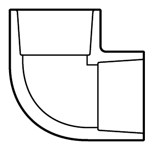 PVC 90 ELBOW SCH80 (SxT)
