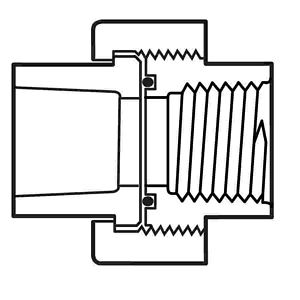 PVC UNION SCH80 (20MM X 1/2FIP)