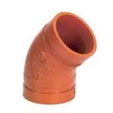 GROOVED SHORT 45 ELBOW